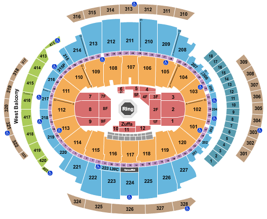Madison Square Garden UFC Seating Chart
